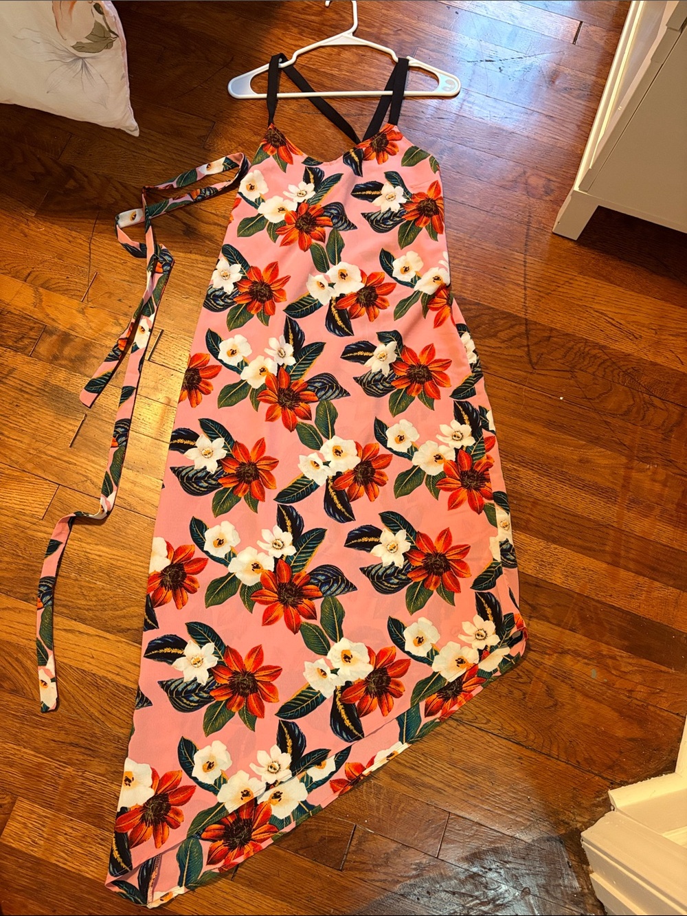 New Look Pink Tropical Floral Cami Dress